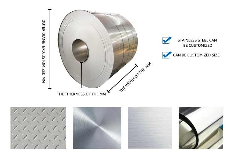 ASTM AISI JIS 201 202 2205 304 316L 310S 410 430 Stainless Steel Coil/Stainless Steel Plate/Stainless Steel Strip No. 1 2b 4K 8K Surface Brushed Laminated